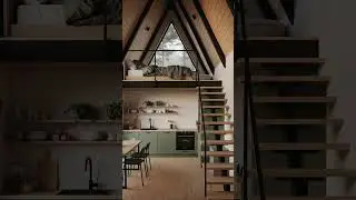Scandinavian A-Frame Cabin Interior &ndash; Cozy & Minimal  #homeinteriordesign #loftapartmenttour #tiny