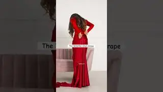 The Waterfall Dhoti Drape | saree with pants style | modern saree drape | farewell saree | #shorts