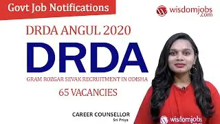 DRDA Angul Notification 2020 | DRDA - 65 Gram Rozgar Sevak Recruitment in Odisha @Wisdom Jobs