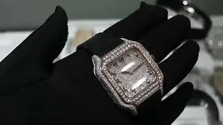New moissanite leather strap, tested， Japanese mechanical movement and 5ATM waterproof. 