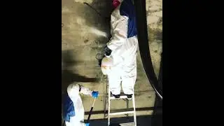 Big Island Flood and Mold is Cleaning and disinfecting the elevator shaft  Hospital Bio Hazard Flood