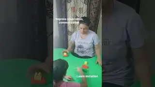 Blocks Activity || Language and Communication Skills || Learn Imitation & Turn Taking