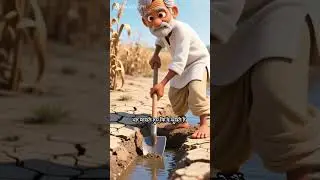 #a poor farmer with his land #