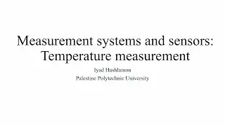 Sensor technologies: Temperature measurement