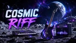 Relaxing Space Rock Guitar | Futuristic Ambient Synth Music