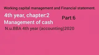 BBA 4th ,working capital management and Financial statement Analysis.chapter:2  part:(6) 