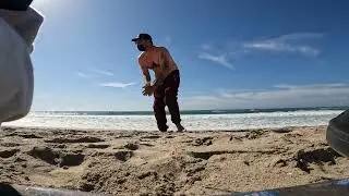 push ups at the beach