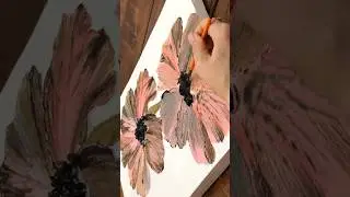 Texture Painting on Canvas | YouTube Shorts #shorts #textureart