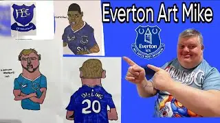 interviewing Everton Art Mike . talking about his everton art