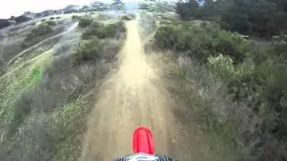 HOLLISTER HILLS CALIFORNIA RIDING AT THE TRACK ON HONDA CRF 150