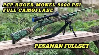 Senapan Angin PCP RUGER MONEL 5000 PSI ll PCP RUGER MONEL OD 27 [ Spesial Full Camoflase ]