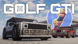 повторил ЛЕГЕНДАРНЫЙ Golf mk2 GTI в Майнкрафт при  помощи CREATE!
