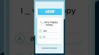 Daily English Quiz: Verbs | Fun Learning | GraphicCompiler #grammargame