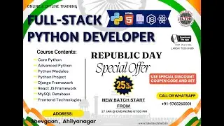 Full-Stack Python Demo Session 01 || By Pramod Sir || 9765260001