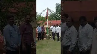 Press Club of Hyderabad President Sri Venu Gopal Naidu hoisting the National flag on 15th August.