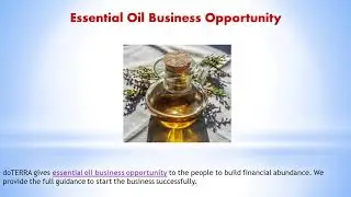 essential oil business opportunity