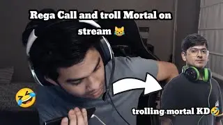 Rega Call  Mortal on live stream for his low KD 😹 #pubg #bgmi #rega