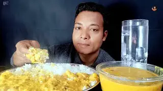 Eating show 🥗🫜Rice with malka masoor ki daal 🥗🫜 Asmr mukbang #dwwallbharatfood #food #vegfood