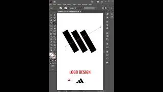Make Adidas Logo in Adobe Illustrator #brand #brandlogo #adobe #illustrator #adidas #logo #shorts