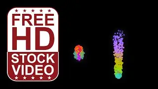 Free Stock Videos &ndash; abstract colorful circular particles moving randomly on Y-axis changing color