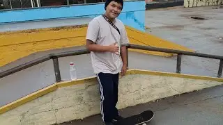 Aprendendo andar de skate dia 2