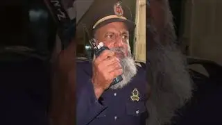 Islamabad Express 108DN Guard Zahid Najeeb in winter uniform Green signal From Platform3 B'tfulDepar