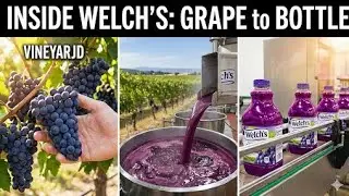 Inside a Welch&rsquo;s Grape Juice Plant: From Vineyard Grapes to Bottled Purple Juice (Full Process)