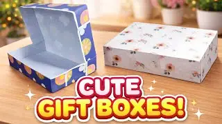 How to Make a Cute Paper Gift Box | Easy DIY Paper Box Tutorial