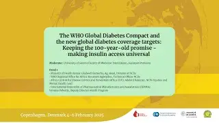 Type 1 diabetes International Meeting: The WHO Global Diabetes Compact (panel 1)