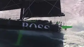 Alex Thomson and Paulo Mirpuri sailing in Portugal