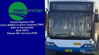 Transit Systems (1216) Volvo B12BLE Custom Coaches CB60 804 To Parramatta 