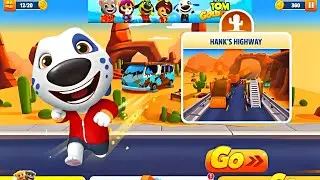 Talking Tom Gold Run Android Gameplay - Cowboy Raccoon vs Strange World Full Screen gameplay 