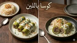  من اطيب اكلات الكوسا 🪻كوسا باللبن او شيخي المحشي  من دون قلي بطريقة صحية وشهية 