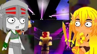 Mob talker girl's react to AJTHEBOLD Vs The TITAN Enderman and Wither storm (rel)