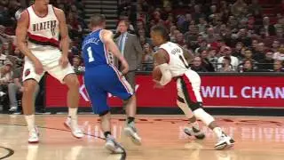 Damian Lillard Hits Jumper | Sixers vs Blazers | 3.9.17 | 16-17 NBA Season