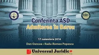 Conferința ASD: „Admiterea în Barou”