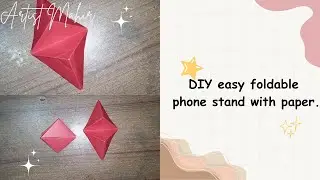 DIY easy foldable phone stand with paper. Bangla.