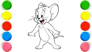 Drawing & Coloring A Cute Tom from Tom & Jerry cartoon, Drawing for kids  Let's Draw Together