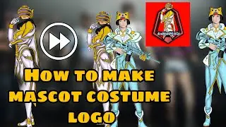 how to make custom mascot logo for gaming | pubg mascot | Adobe draw