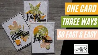 💚 How to use your practice or ruined backgrounds on cards | One Card 3 Ways | Stampin Up Cards 2021
