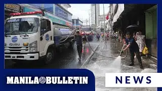 MDRRMO initiates cleanup drive with water tankers at Paco Public Market in Manila
