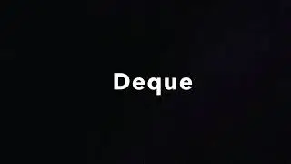 Double Ended Queues (Deque) in Java