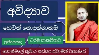 අවිද්‍යාව හෙවත් නොදන්නාකම | ධර්ම සාකච්ඡාව | Ven Kothmale Kumara Kassapa Thero