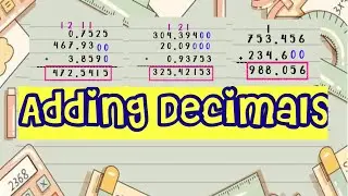 ADDING DECIMALS || MATH 6