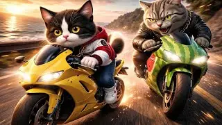 Street Kings vs Baby Racer 🏍️🐱 | Epic Cat Bike Race