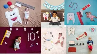 Teeth theme for babies | Baby teeth photography 