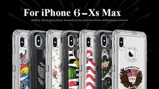 Severn Different Patterns Defender Shockproof Clear Case for iPhone from Maxcury by Crosstreesports