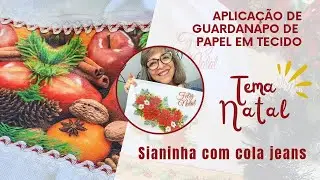 GUARDANAPO DE PAPEL EM TECIDO!!! Decore PANO de PRATO utilizando papel! DECOUPAGE DIFERENTE EP - 256