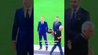 Mourinho leaves Europa League trophy ceremony | Sevilla vs Roma #shorts