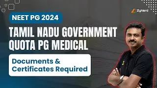 Tamil Nadu Government Quota PG Medical | Documents & Certificates Required